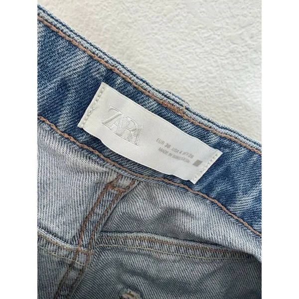 Zara Jean Z.03 Regular Fit High-Waist Long Length Size 4 Light Wash 8228/224/427 - Image 6