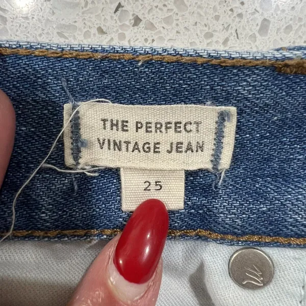 Madewell Size 25 The Perfect Vtg Jeans Chet Wash Busted Knees Distressed Edition - Image 5