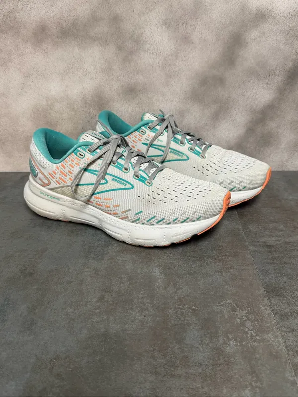 Brooks Glycerin 20 Women’s Wide Running Shoes Oyster/Latigo Bay/Coral Size 10.5D - Image 2