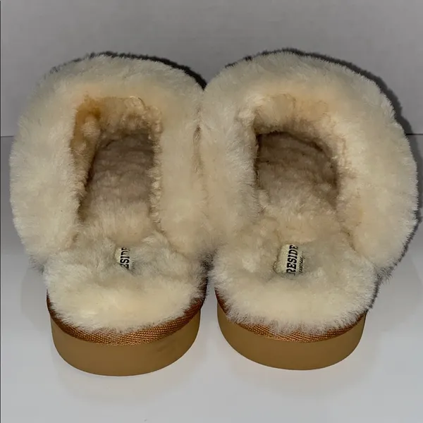 Dearfoams Fireside Shearling Slides size 8w - Image 5