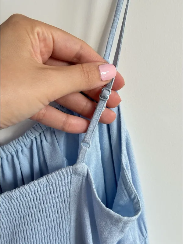 Sunday Best Delilah Dress Sky Blue ECOVERO Mini Dress Size M Aritzia - Image 12