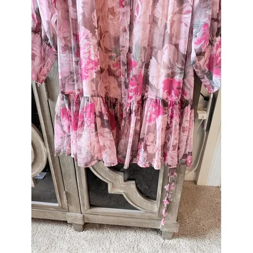 Alex Marie Floral Ruffle Mini Dress Womens‎ Pink Size 6 - Image 5