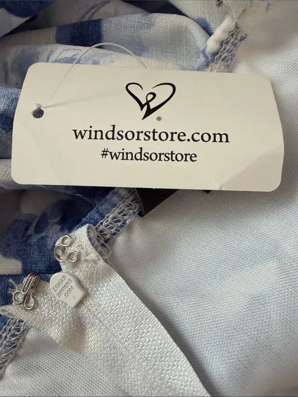 Blue Floral Midi Slip Dress - Image 9