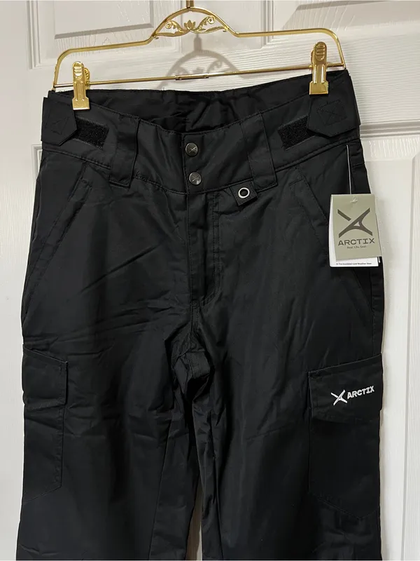 Arctix Ski Snow Cargo Pants Women's Small Black Ankle Zip Insulated Snowboarding - Image 4