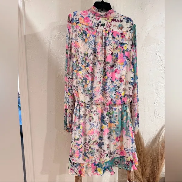 Rococo‎ Sand Lelia Floral Wrap Mini Dress in Size XL - Image 2