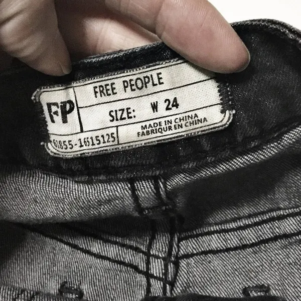 Free People Cutoff Black Raw Hem Shorts - Image 3