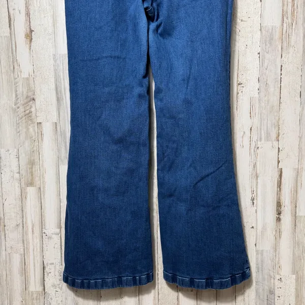 Maeve Anthropologie Bohemian High Rise Tailored Flare Jeans Medium Wash‎ Size 32 - Image 4