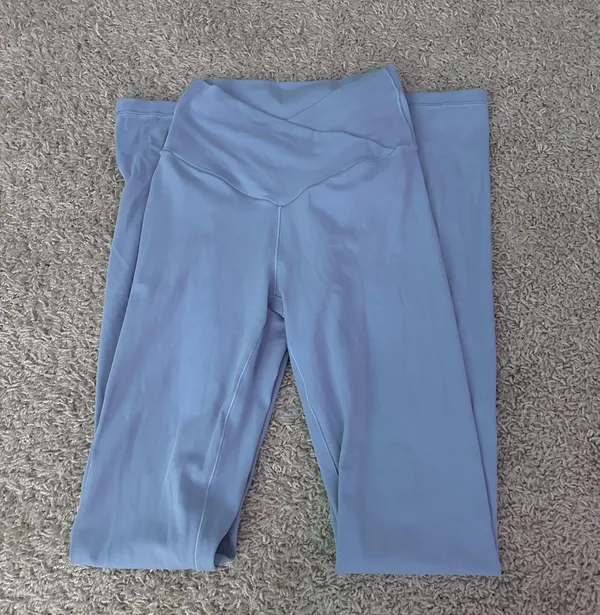 Aerie Light Blue Crossover Leggings Flared - Image 3