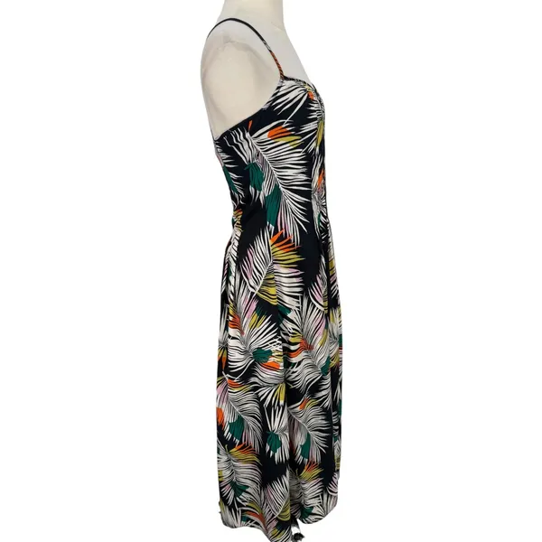 NWT Banana Republic Strappy Pintuck Maxi Dress Tropical Palm Leaf Print‎ Size 0 - Image 8