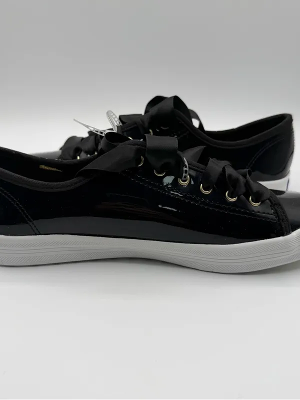 Keds Triple Kick Platform Sneakers Womens 7 Black Patent Ribbon Lace NWOB - Image 5