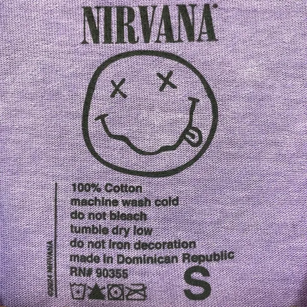 Nirvana In Utero Album Art & Track-listing Grunge Band Tee S - Image 4