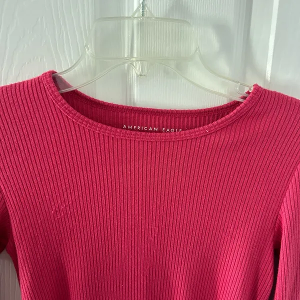 Women's Ribbed Pink Top - Image 3
