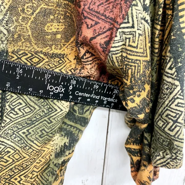Vintage Patterns Shirt Women Large Geo Print Short Sleeve Button Down Blouse Y2K - Image 5