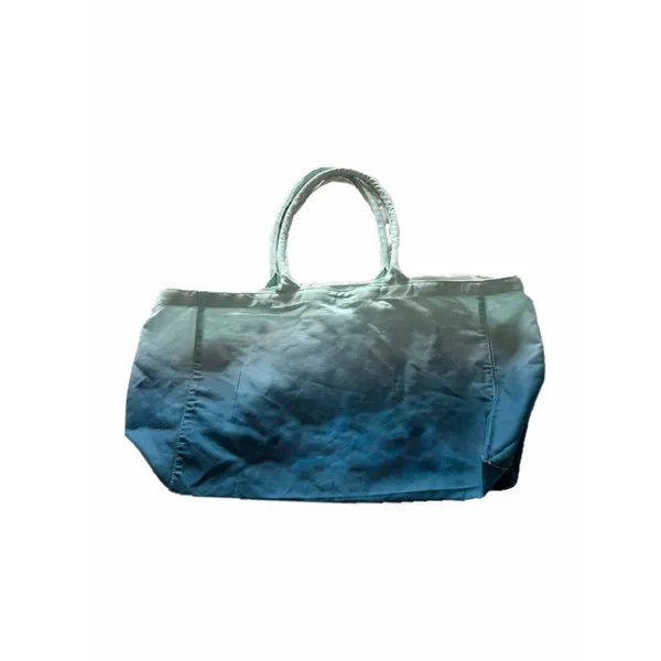 Athleta Blue White Ombre Canvas Tote Bag Athleisure Carryall Ombré - Image 5