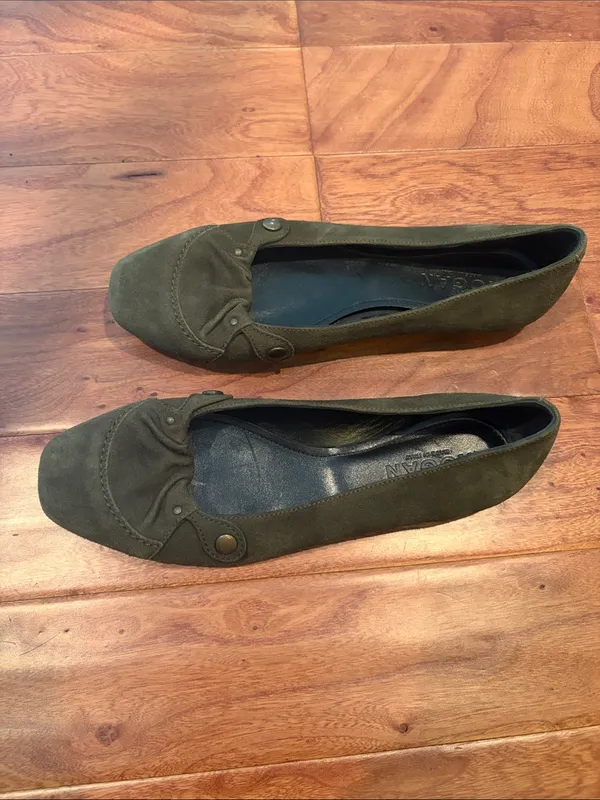 Hogan Olive Green Suede Ballet Flats🫒 - Image 3