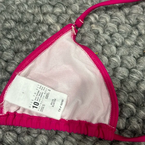 Seafolly Australia Pink‎ Triangle Bikini Top Size 10 - Image 4