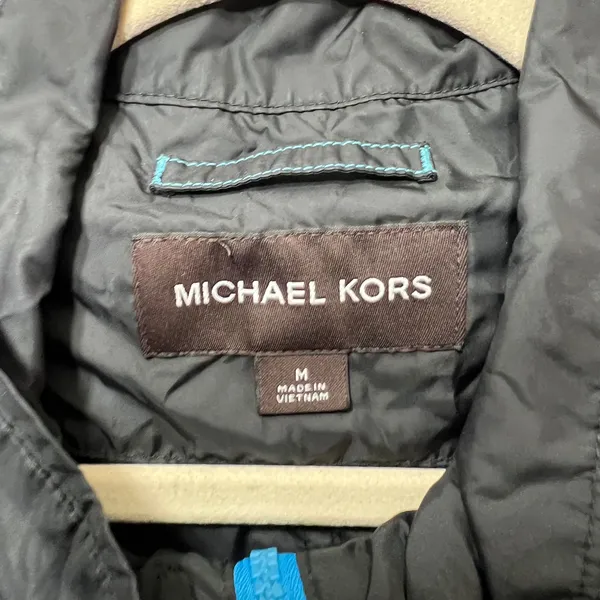 Michael Kors Packable Windbreaker Jacket Travel Lightweight‎ Black Size M - Image 2