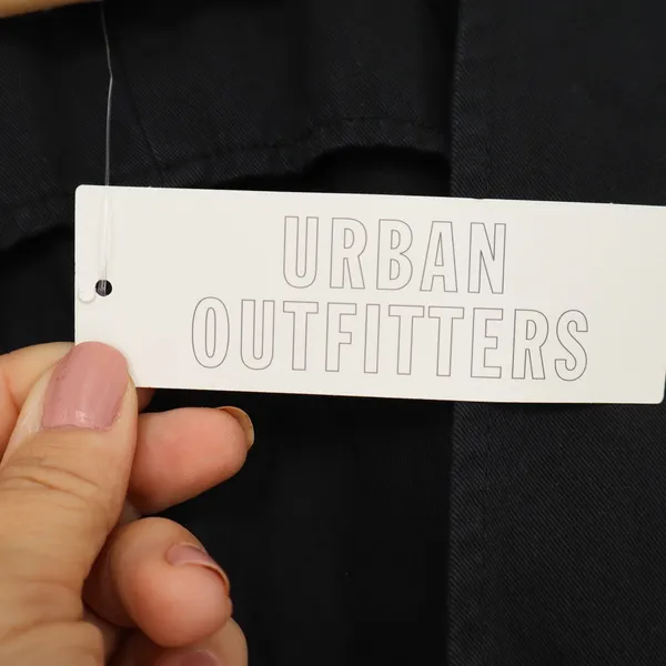 BDG Urban Outfitters Maise Wash Black Cotton Vest Hook Eye Waistcoat Mens M NEW - Image 3