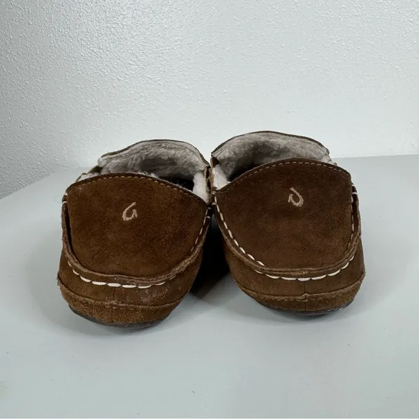 Olukai‎ Women’s Brown Leather Nohea Slippers Size 10 - Image 4