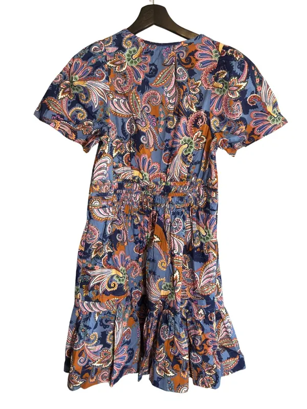 Anthropologie Blue Floral Print Mini Dress - Image 2
