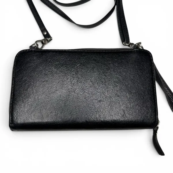 The‎ Sak Iris Smartphone 3 In 1 Crossbody Wristlet Wallet Black Leather Embossed - Image 6