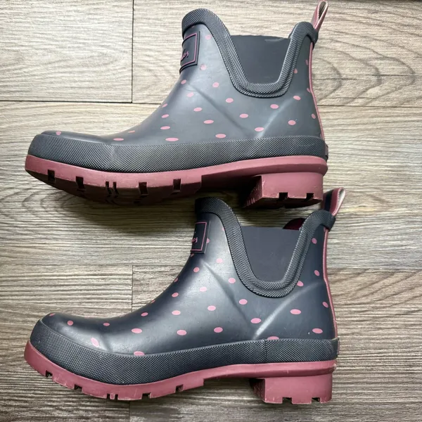 Joules Wellibob‎ Polka Dot Rain Boots woman's size 6 - Image 4