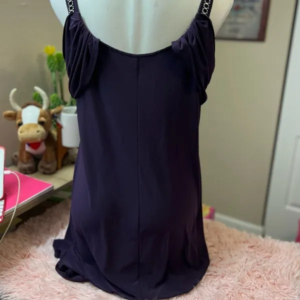 Scarlett night Purple off the shoulders dress size 12 - Image 2