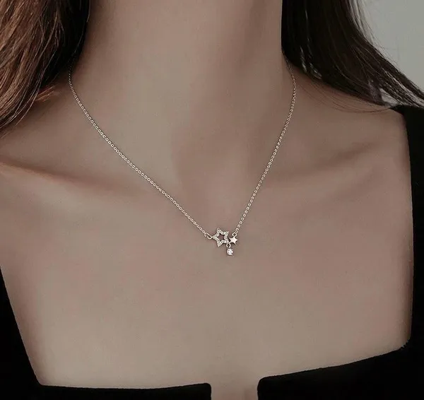 CZ Star Pendant Necklace for Women - Image 5