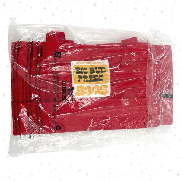 Big Bud Press Mini Tote Mustang Red Bright Cotton Canvas Casual Small Bag NEW - Image 5