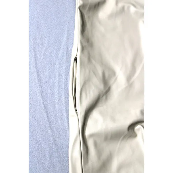 ZARA Ice Faux Leather Tunic Dress‎ Cream Tan Midi Shift Dress Pockets Medium - Image 5