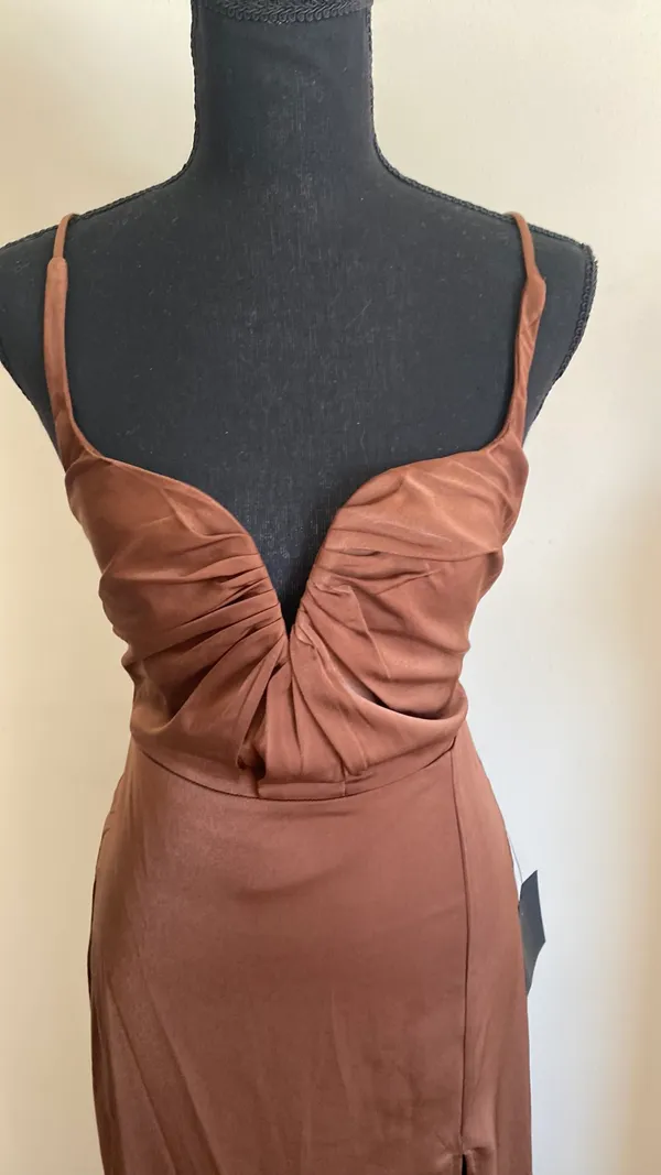 Lulus Brown Formal Brown Dress  - Image 3