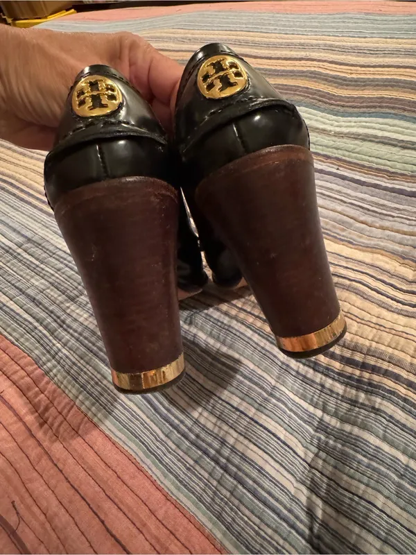 Tory Burch Black Patent Leather Penny Loafers - Image 4