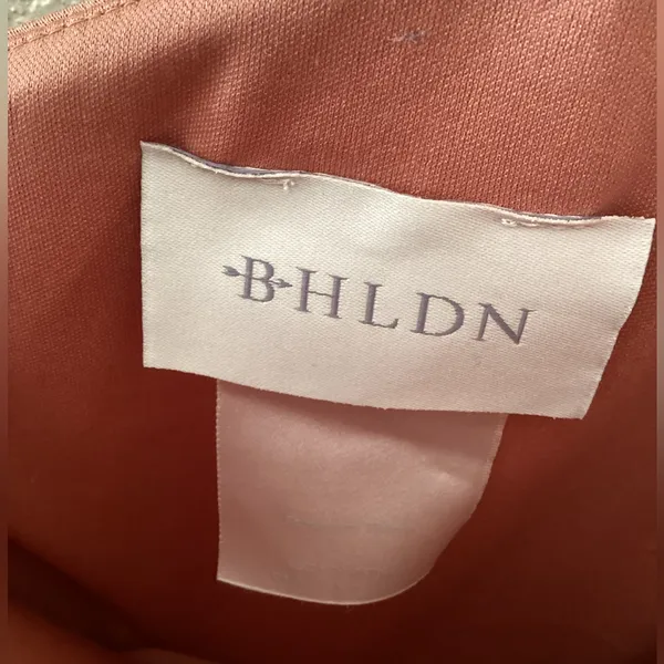 BHLDN Dylan One-Shoulder Satin Side-Slit Gown in Sedona Dusty Pink Anthropologie - Image 6
