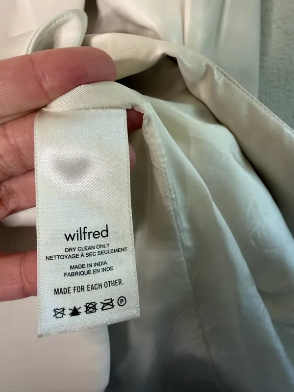 Aritzia Wilfred Memories‎ Blazer Jacket Vegan Faux Leather Womens Size S - Image 6
