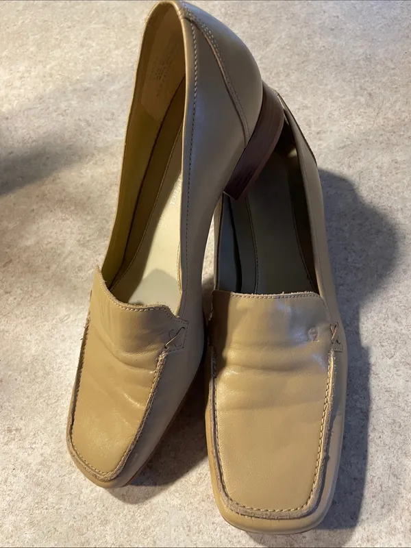 Etienne Aigner Tan Leather Slip-On Loafers - Image 6