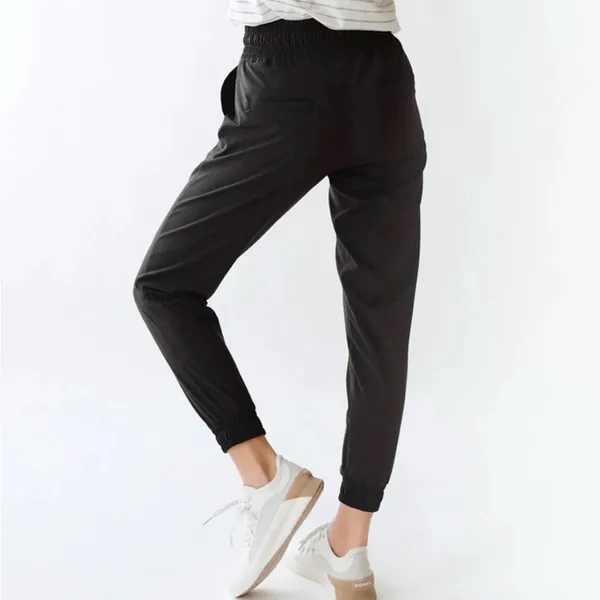 Albion Destination Jogger Pants Black Size Small Elastic Waist Athleisure Travel - Image 8