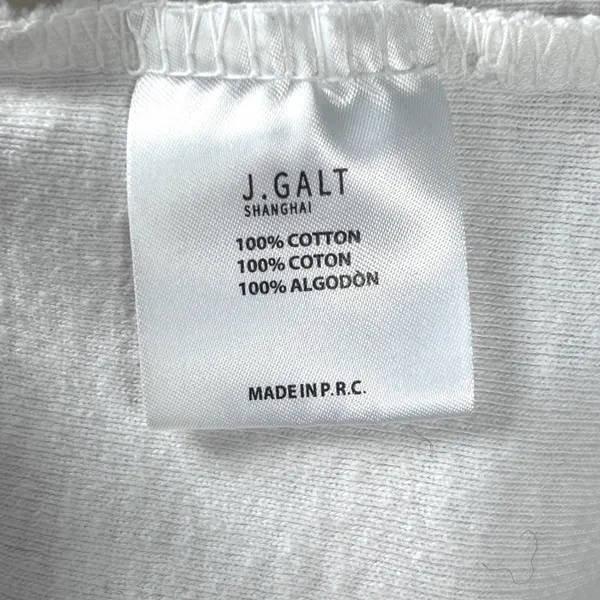 John Galt Brandy Melville Baby Tee Women's Embroidered‎ Cropped Y2K White Small - Image 6