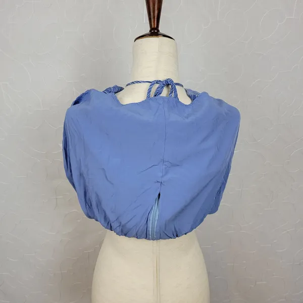 Lulus Womens‎ Downright Darling Dress Medium Blue Halter Open Back Mini Rodeo - Image 4