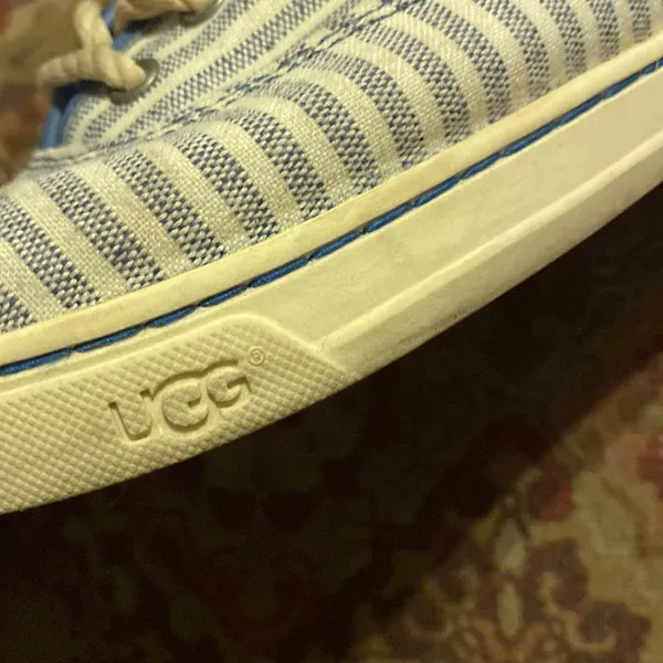 UGG Australia Shoes Womens 8 Eyan Stripe Casual Low Sneakers 1007570 Blue - Image 10