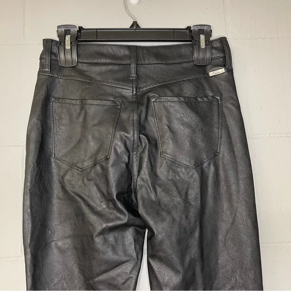 KanCan USA Joan High Rise Faux Leather Bootcut Pants Women’s Size 7/27 Leather Pants - Image 6