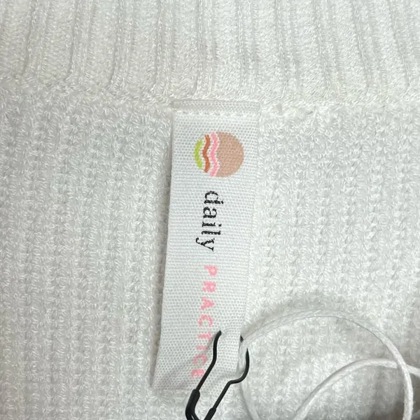 Anthropologie Daily Practice NWT Icon-Embroidered Muscle Sweater Mini Dress M - Image 4