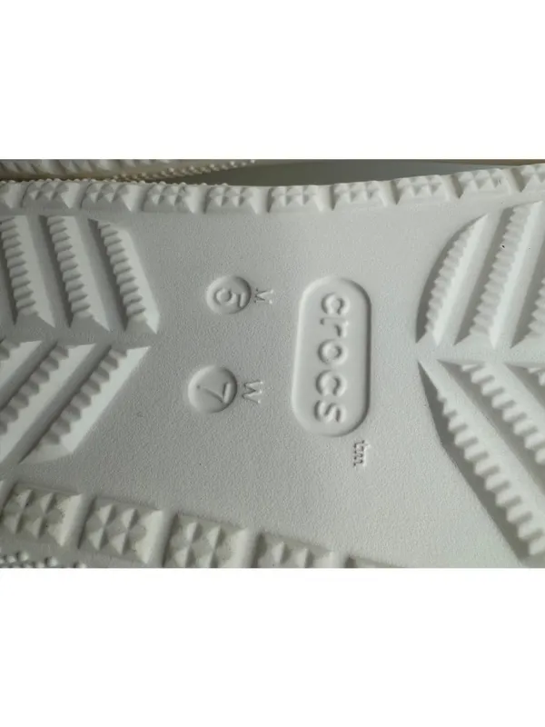 Crocs Classic Floral Cutout Sandals 210966 White Slip On Slide Men's 5 Women's 7 - Image 7