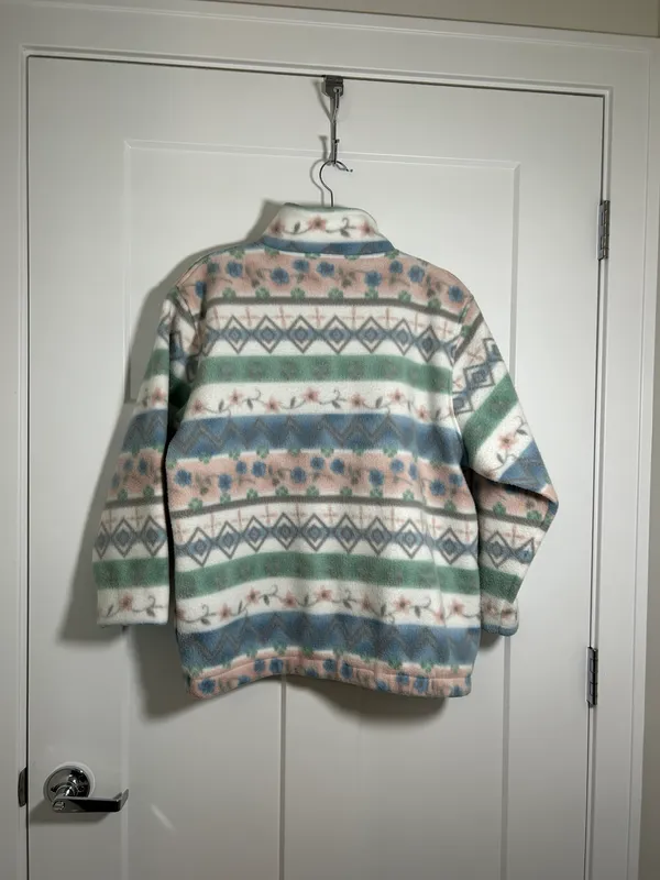 Alfred Dunner Petite Vintage women’s small oversized fleece full zip jacket - Image 5