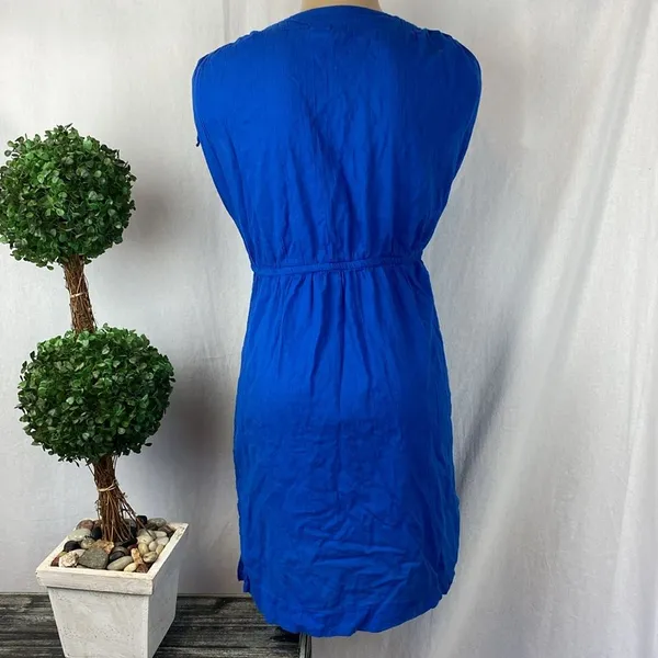 Ralph Lauren Blue Short Sleeve Empire Waist Mini Dress S - Image 3