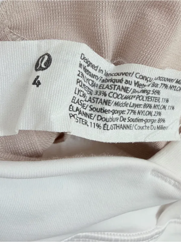 Lululemon Energy Long Line Sports Bra White Criss Cross Back - Image 7