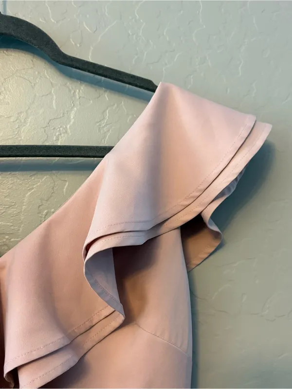 Lulus Divine Darling Light Pink Ruffled Skater Dress size large - Image 16