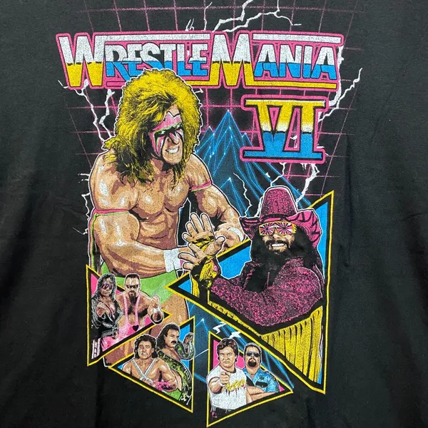 WWE Wrestlemania VI Black Short Sleeve Graphic T-Shirt 2XL - Image 2