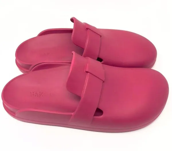 Zara Rubber Mules Sandals Clogs Sandals PINK Size 8/39 NEW - Image 3