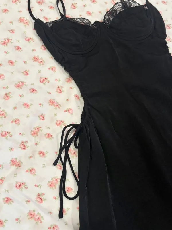 Princess Polly Hazel Cut Out Mini Dress Black - Image 4