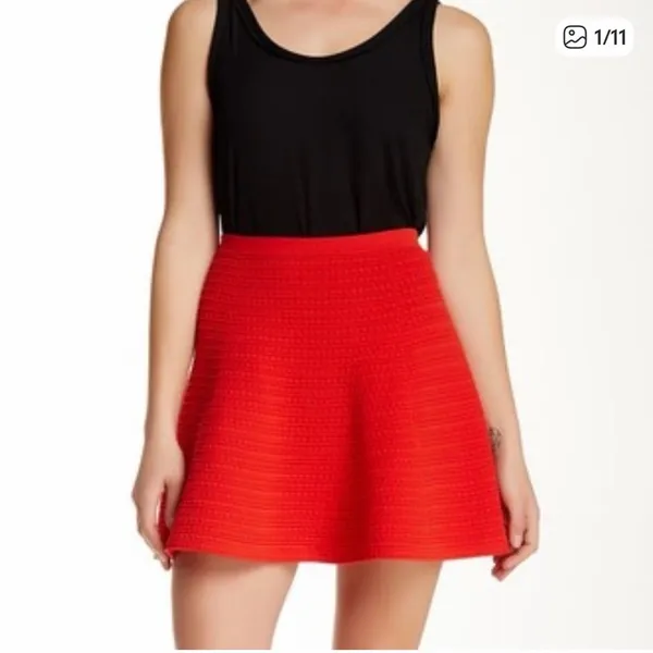 Theory Rortie Prosecco Textured Knit Flared Skirt Black Size S/P - Image 6